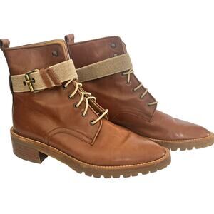 Walter Steiger Lace Up Ankle Boot •Women 35.5/5.5• Brown Leather Safari Hunt NEW